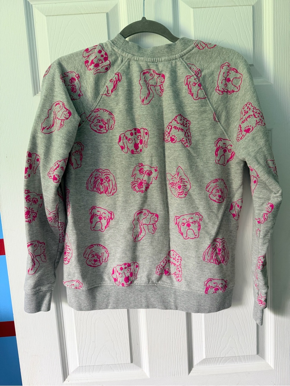 Boden Gray Sweatshirt with Pink Floral Faces - Picture 4 of 4